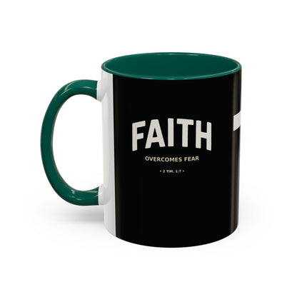 "Faith Overcomes Fear", Colorful Mugs (11oz, 15oz)