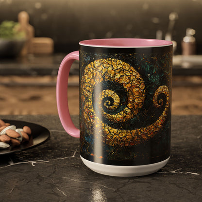 "From Stone to Savior's Light", Colorful Mugs (11oz, 15oz)