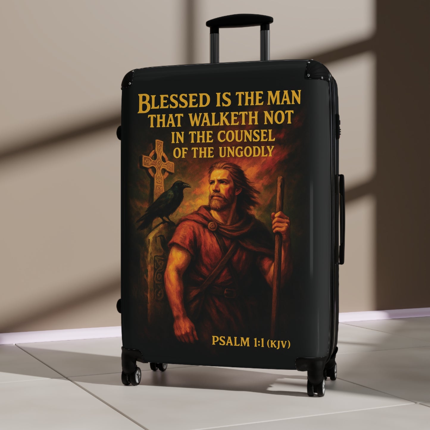 "Psalm 1:1 (KJV), Suitcases (Void Black)
