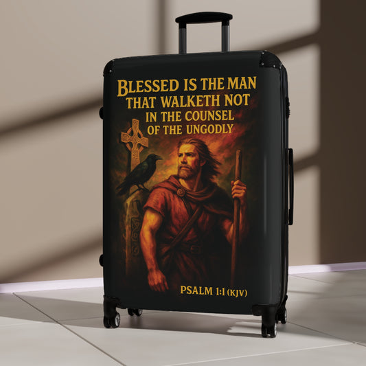 "Psalm 1:1 (KJV), Suitcases (Void Black)