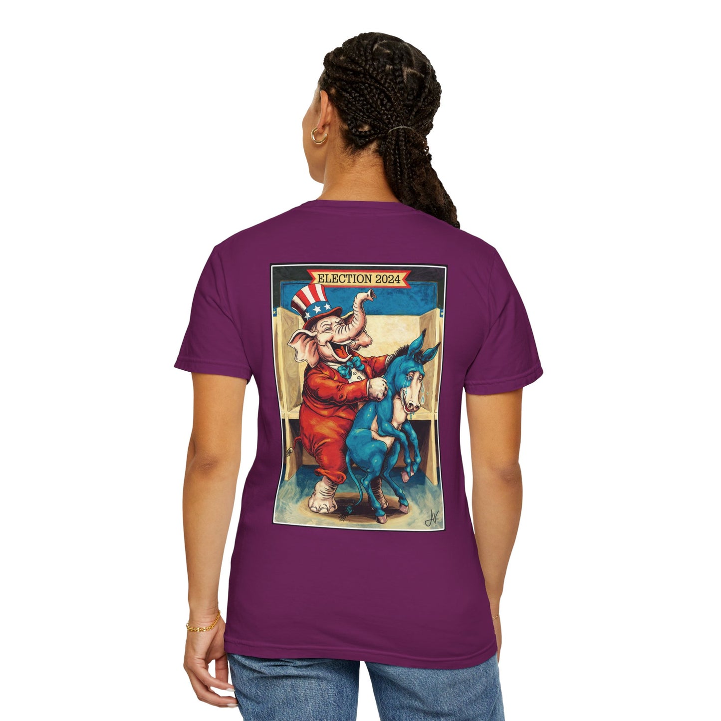 "MAGA Spanked the Donkeys 2024", Unisex T-shirt (Dark Colors)
