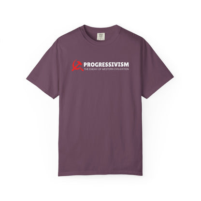 "Progressivism - Enemy of Western Civilization", Unisex T-shirt (Dark Colors)