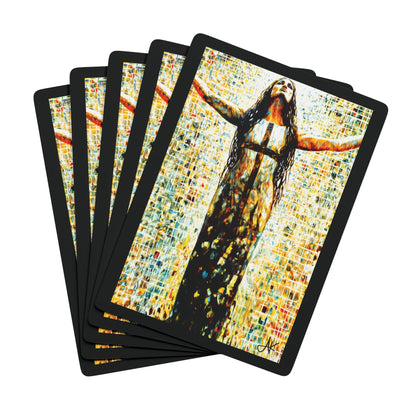 "Walk with God", Christian Fine Art Playing Cards (Void Black)