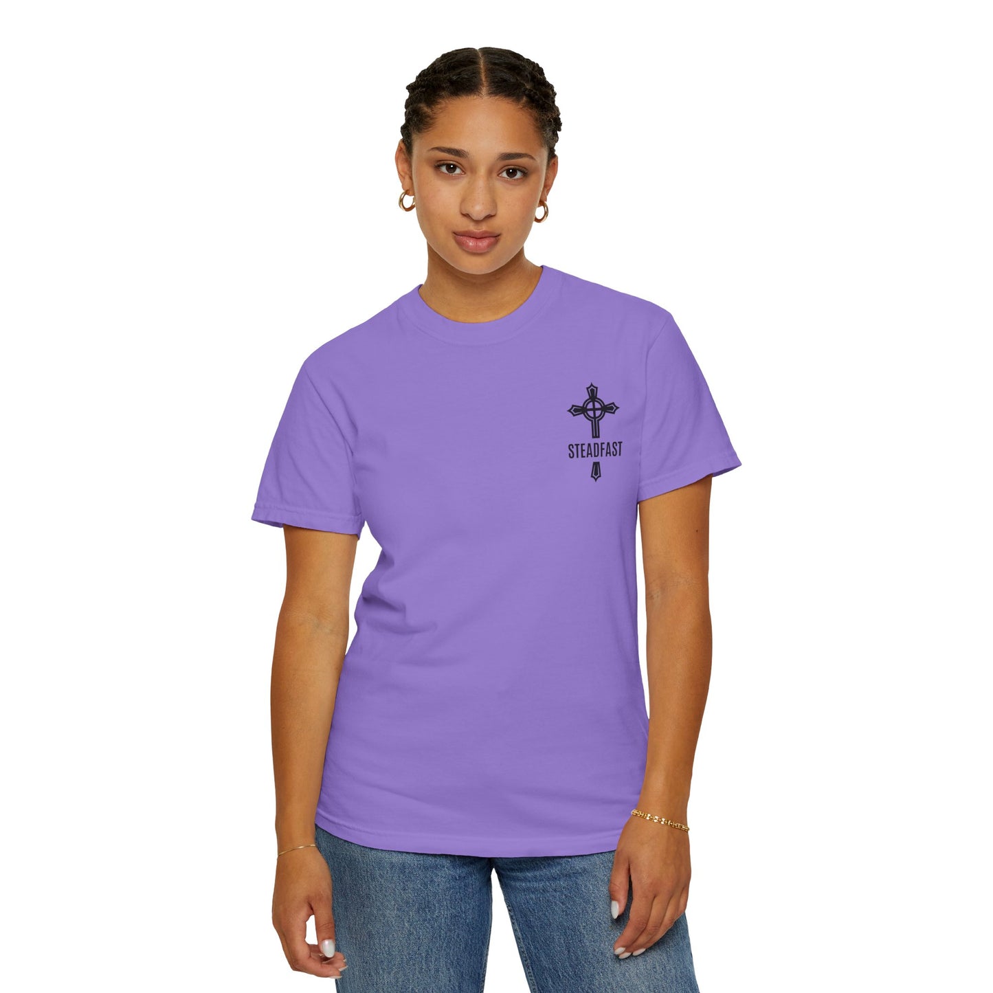 "Steadfast Cross in Black", Unisex T-shirt