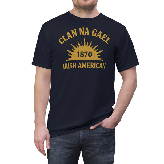 "Clan na Gael - Irish American", Unisex T-shirt (Dark Loathly Lady)