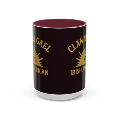 "Clan na Gael - Irish American", Colorful Mugs (11oz, 15oz) (Seal Brown)