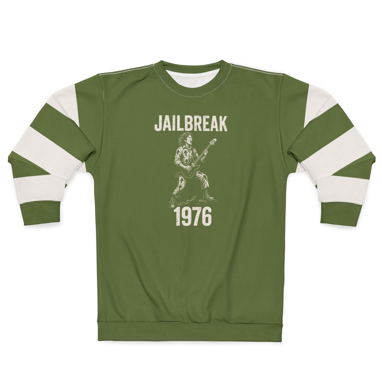 "Jailbreak 1976", Unisex Sweatshirt (Kangaroo-Bush Green)
