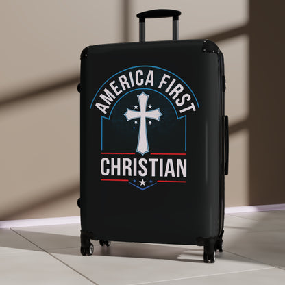 "America First - Christian" #02 Suitcases (Pitch Black)