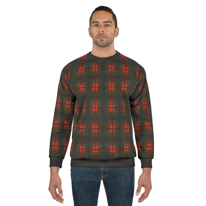 "Kilmor Brieve Tartan", Unisex Sweatshirt (Brieve Black Cuffs and Collar)