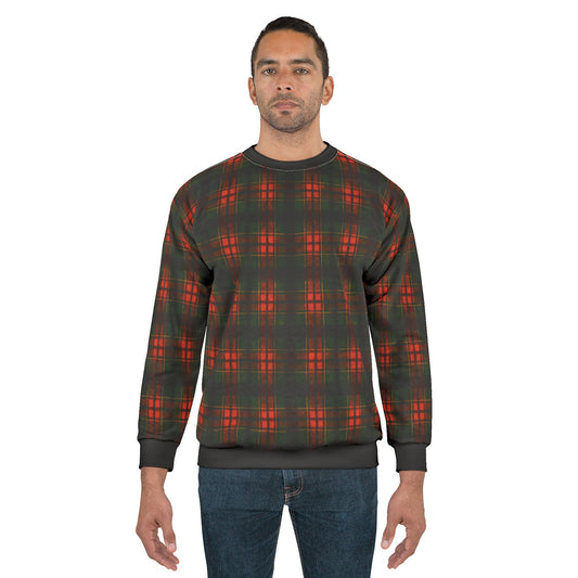 "Kilmor Brieve Tartan", Unisex Sweatshirt (Brieve Black Cuffs and Collar)