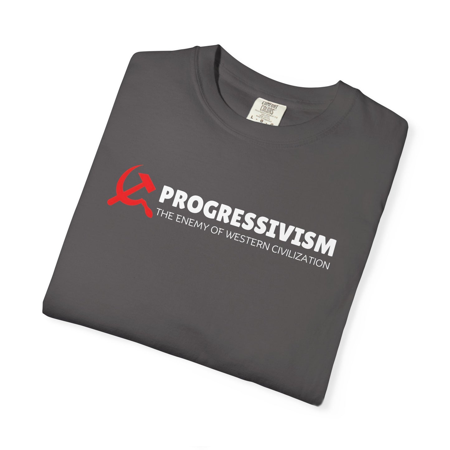 "Progressivism - Enemy of Western Civilization", Unisex T-shirt (Dark Colors)