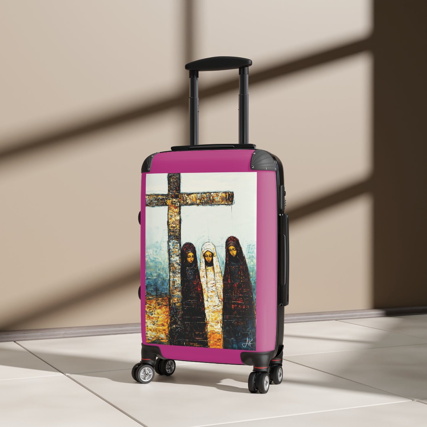 "At-the-Foot of the Cross - John 19:25", Suitcases (Dark Pink)
