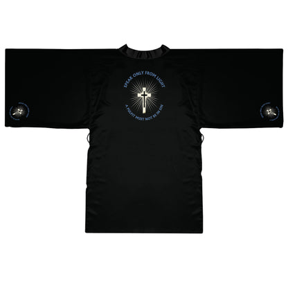 "Speak only from Light", Long Sleeve Kimono Robe