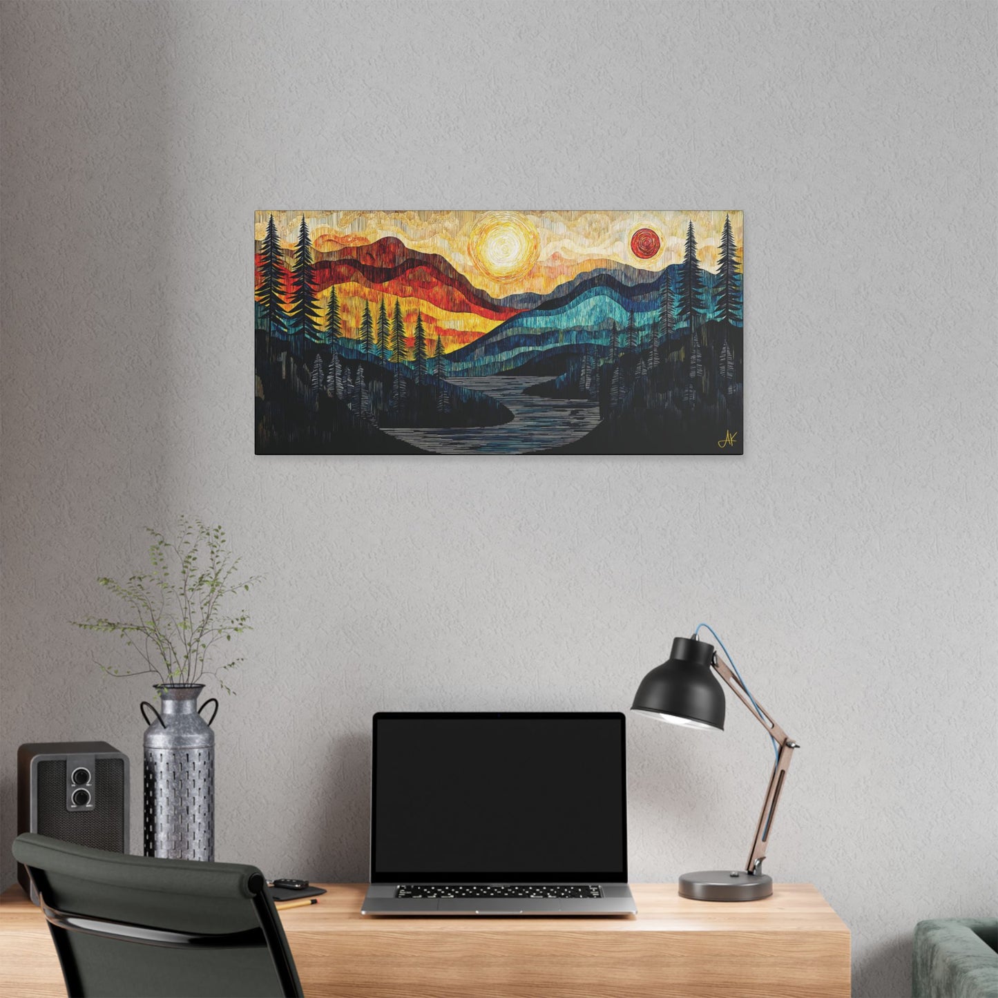 "Sun and Moon", Stretched Classic Canvas Fine Art Print