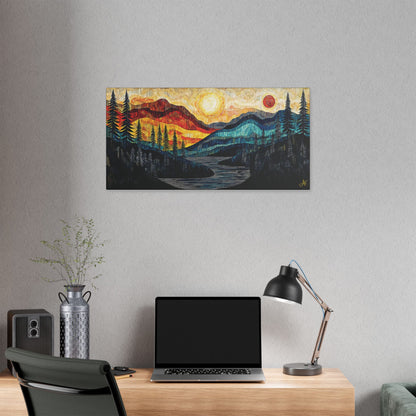"Sun and Moon", Stretched Classic Canvas Fine Art Print