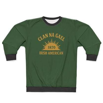 "Clan na Gael - Irish American", Unisex Sweatshirt (Brithemain Green)