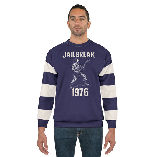 "Jailbreak 1976", Unisex Sweatshirt (Obsidian Blue)
