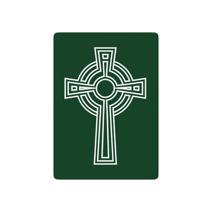 "A Simple High Cross", Christian Playing Cards (Zucchini Green)