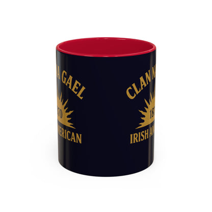 "Clan na Gael - Irish American", Colorful Mugs (11oz, 15oz) (Black Rock Blue)