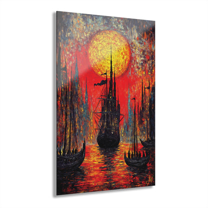 "Exiles in Chains - Portsmouth 1787", Fine Art Acrylic Prints (French Cleat Hanging)