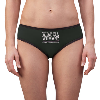 "What is a Woman" #02, Women's Briefs (Blackstone Green)