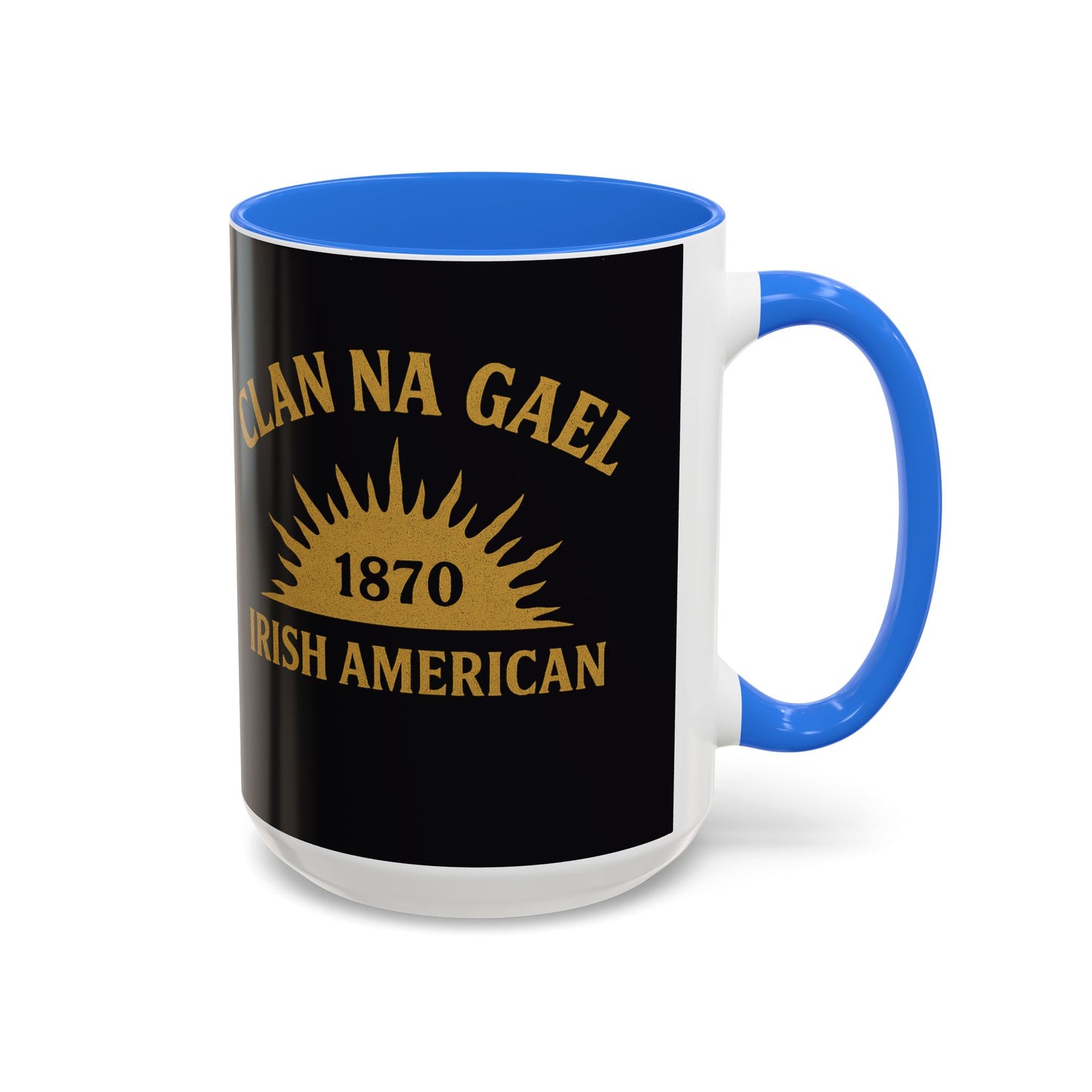 "Clan na Gael - Irish American", Colorful Mugs (11oz, 15oz) (Raven Black)