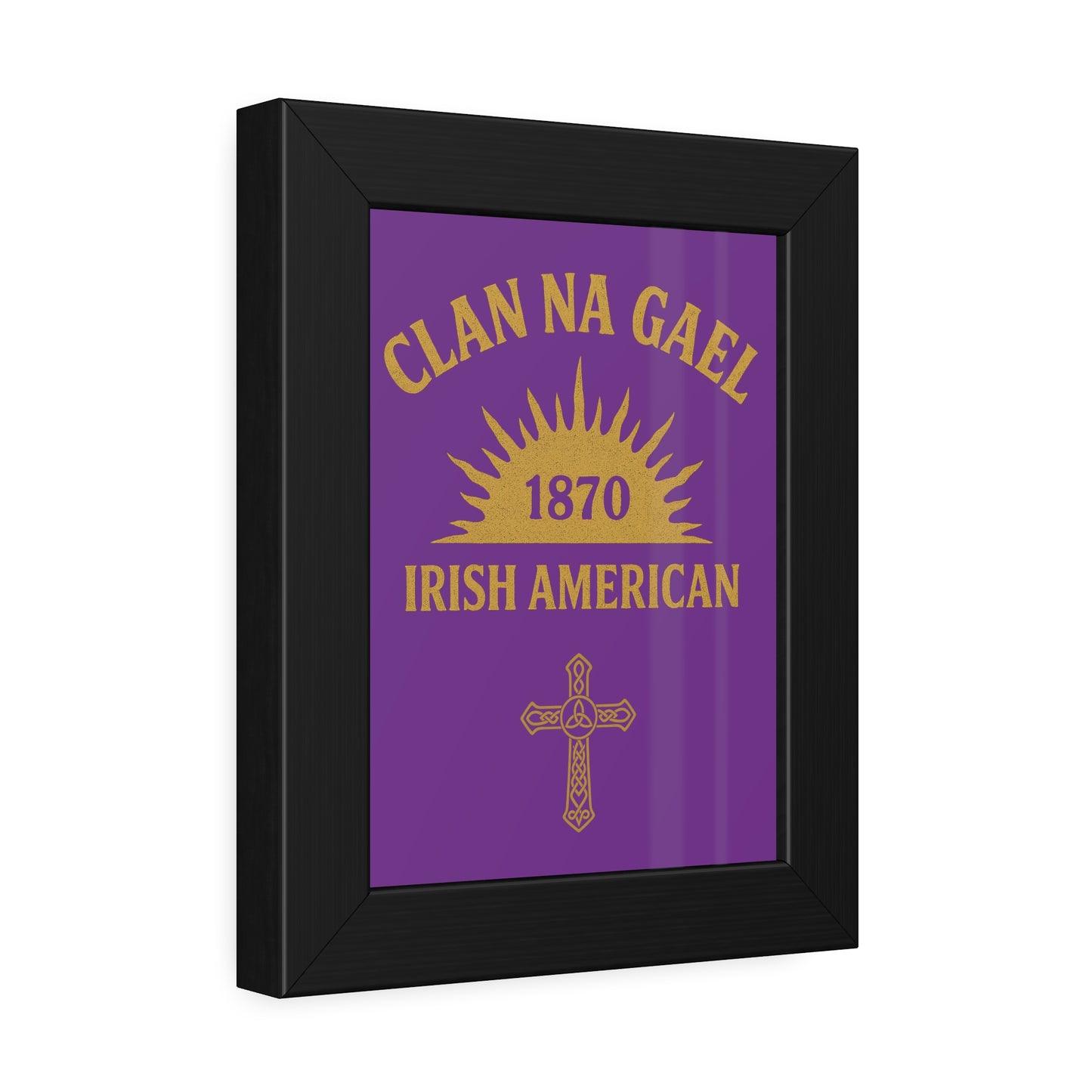 "Clan na Gael - Irish American", Framed Paper Poster (Vesper Violet)