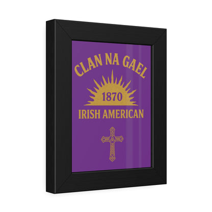 "Clan na Gael - Irish American", Framed Paper Poster (Vesper Violet)