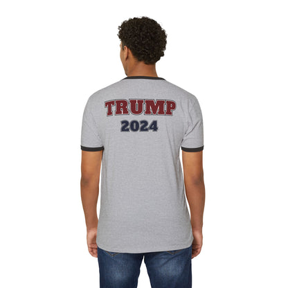 "TRUMP - 2024", Unisex Cotton Ringer T-Shirt - Historical Collectible