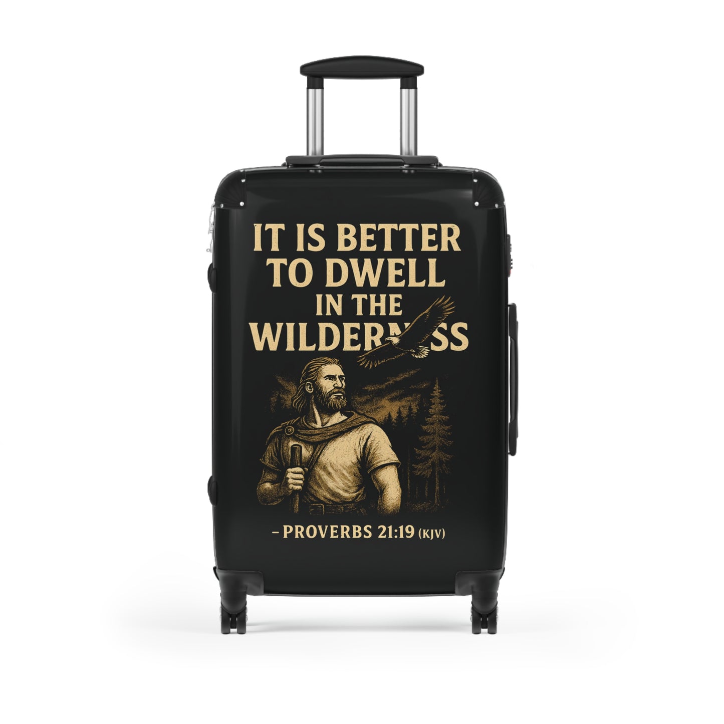 "Proverbs 21:19 (KJV), Suitcases (Void Black)