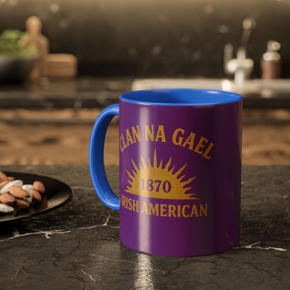 "Clan na Gael - Irish American", Colorful Mugs (11oz, 15oz) (Vesper Violet)