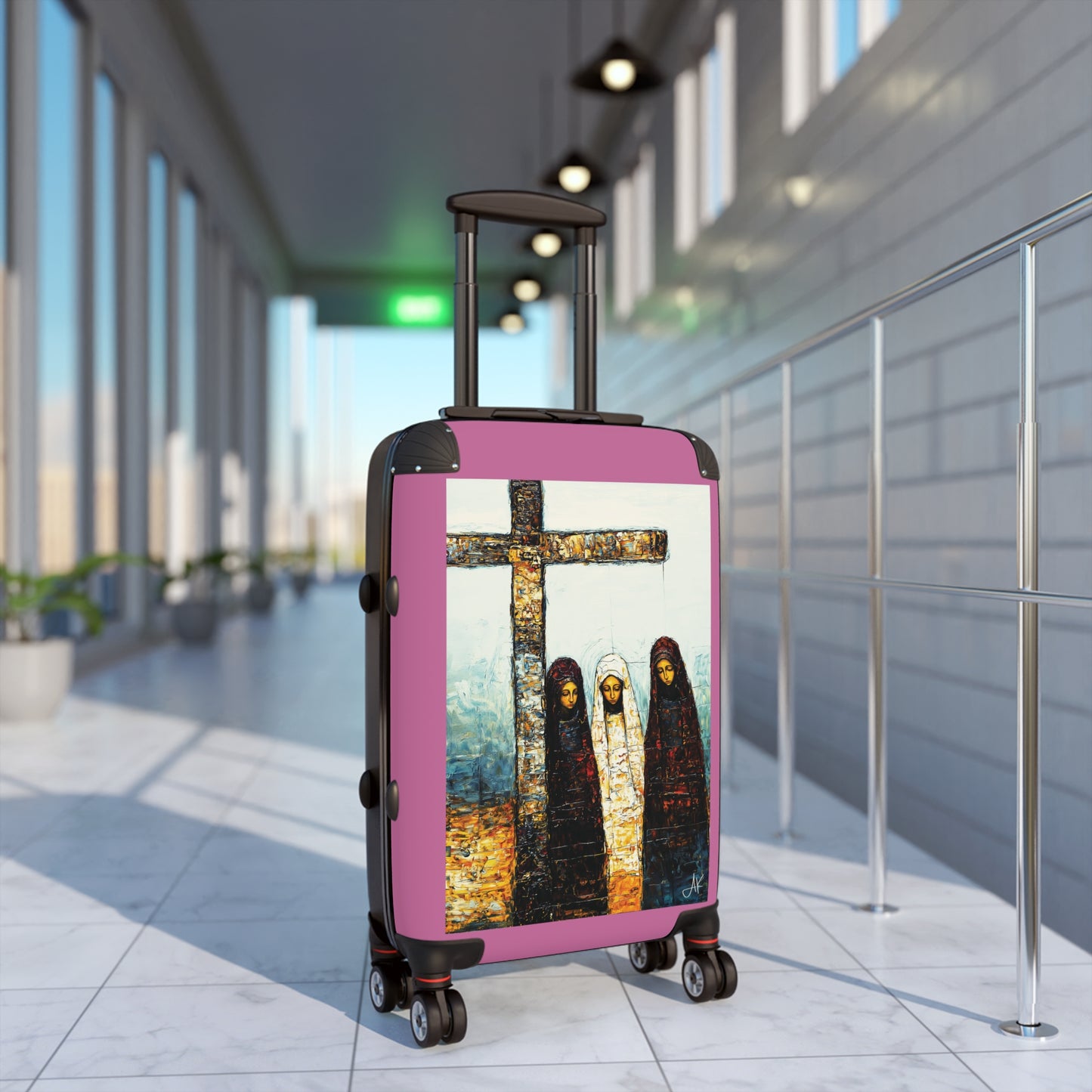 "At-the-Foot of the Cross - John 19:25", Suitcases (Light Pink)