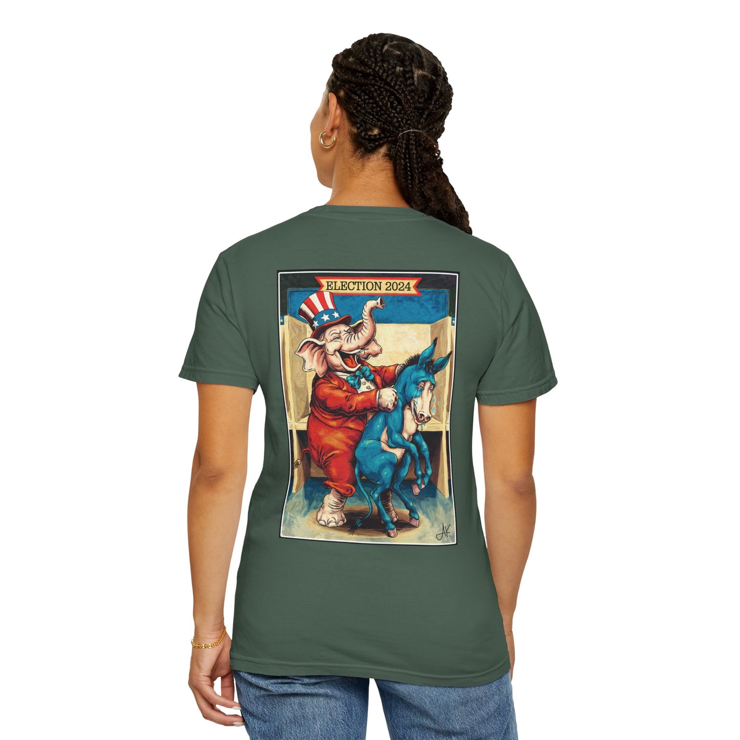 "MAGA Spanked the Donkeys 2024", Unisex T-shirt (Dark Colors)