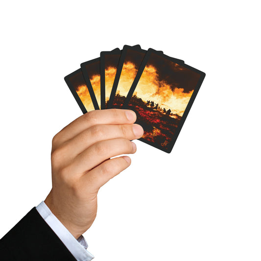 "Clan Skirmish", Fine Art Playing Cards (Void Black)