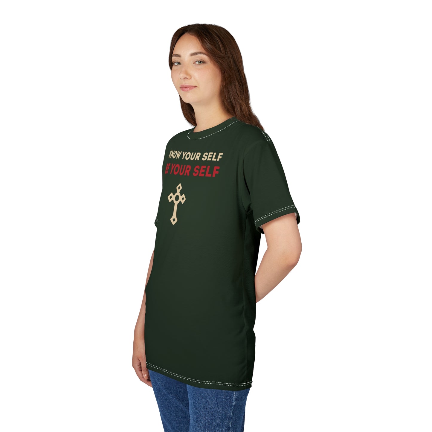 "Know Your Self", Unisex T-shirt (Brieve Green)