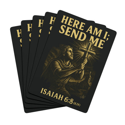 "Isaiah 6:8 (KJV)", Christian Playing Cards (Void Black)