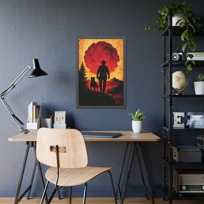 "Watchman of the Red Sun", Framed Paper Poster