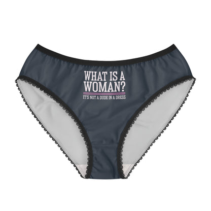"What is a Woman" #02, Women's Briefs (Drowned Indigo)