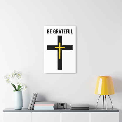 "Be Grateful", Acrylic Wall Prints (French Cleat Hanging) (Pure White)
