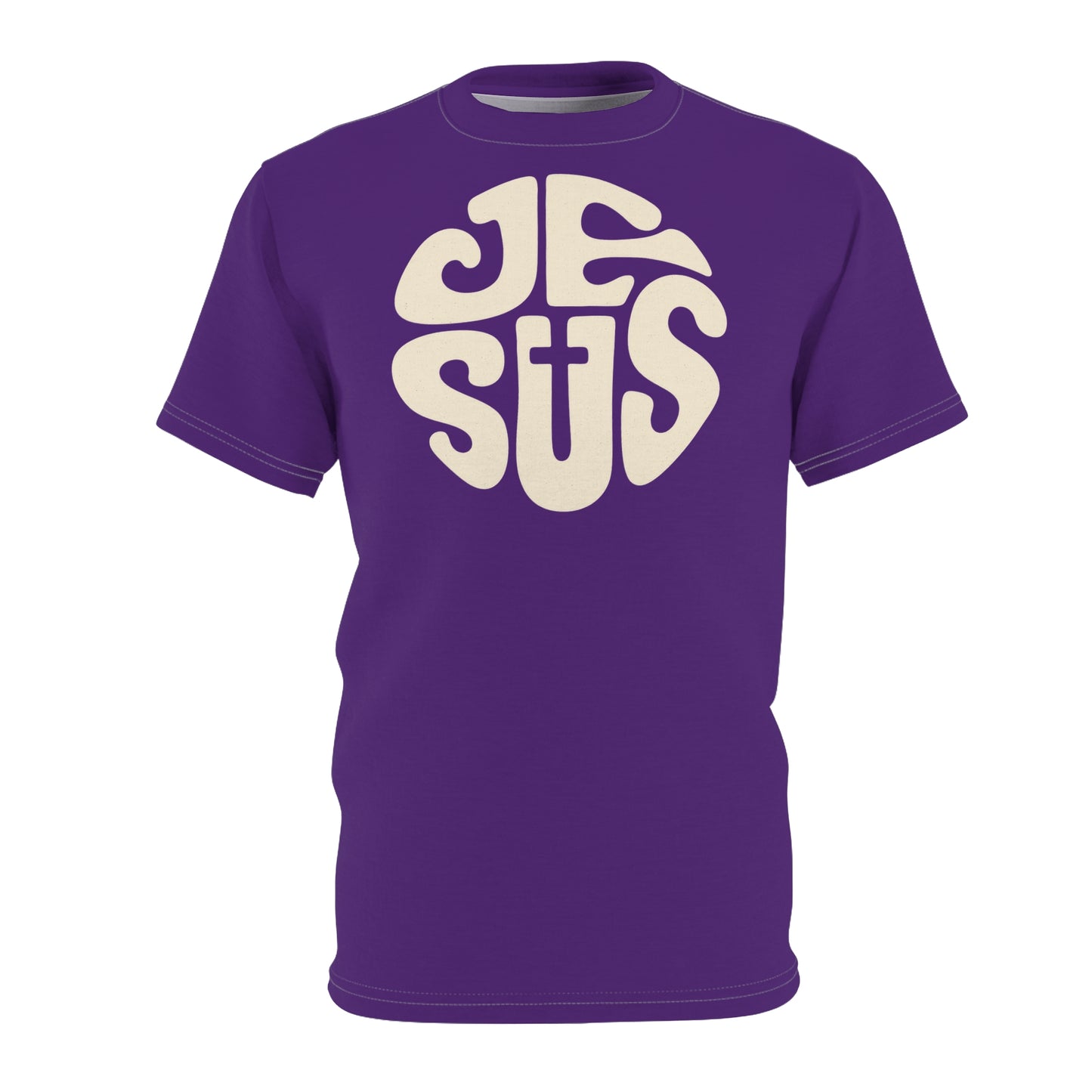 "Retro Jesus", Unisex T-shirt (Spanish Violet)