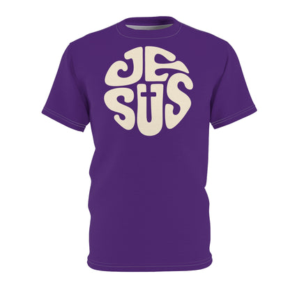 "Retro Jesus", Unisex T-shirt (Spanish Violet)