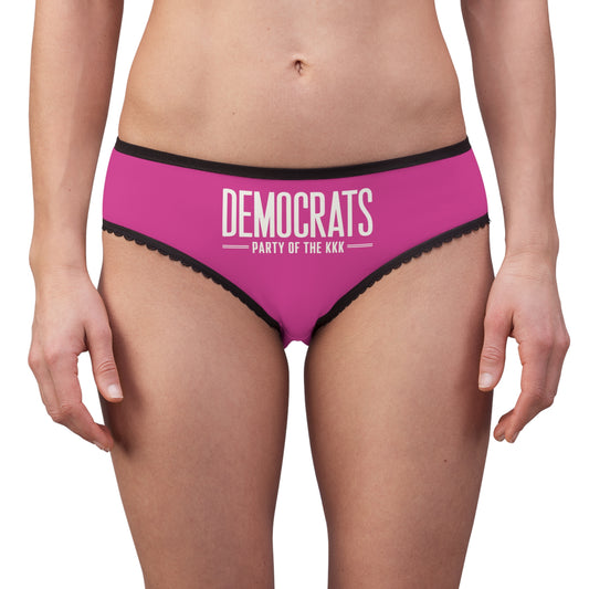 "Democrats - Party of the KKK", Women's Briefs (Strongboy Pink)