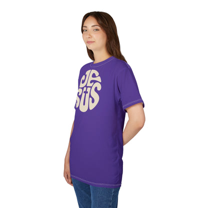"Retro Jesus", Unisex T-shirt (Purple Heart)