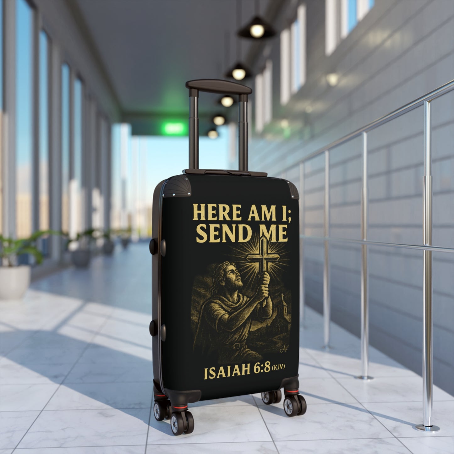 "Isaiah 6:8 (KJV)", Suitcases (Void Black)