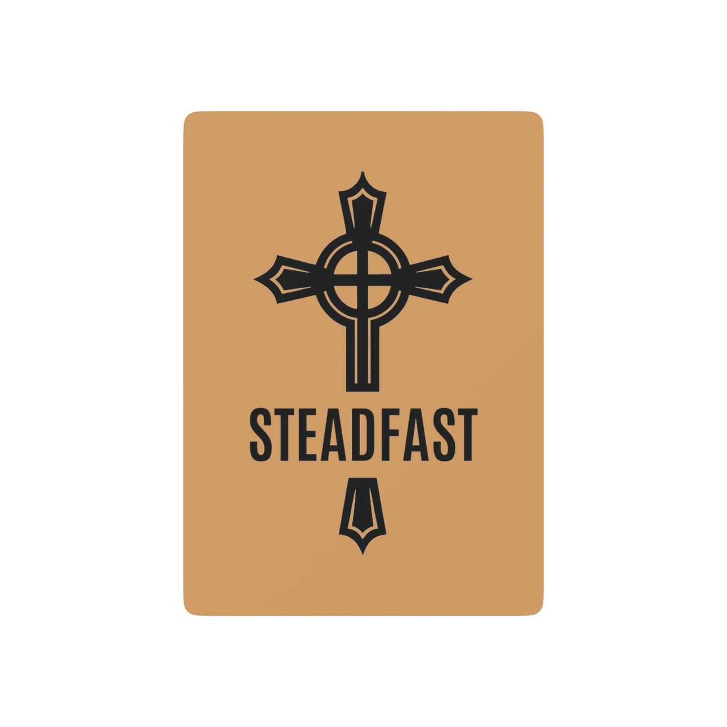 "Steadfast Cross", Christian Playing Cards (Camel Brown)