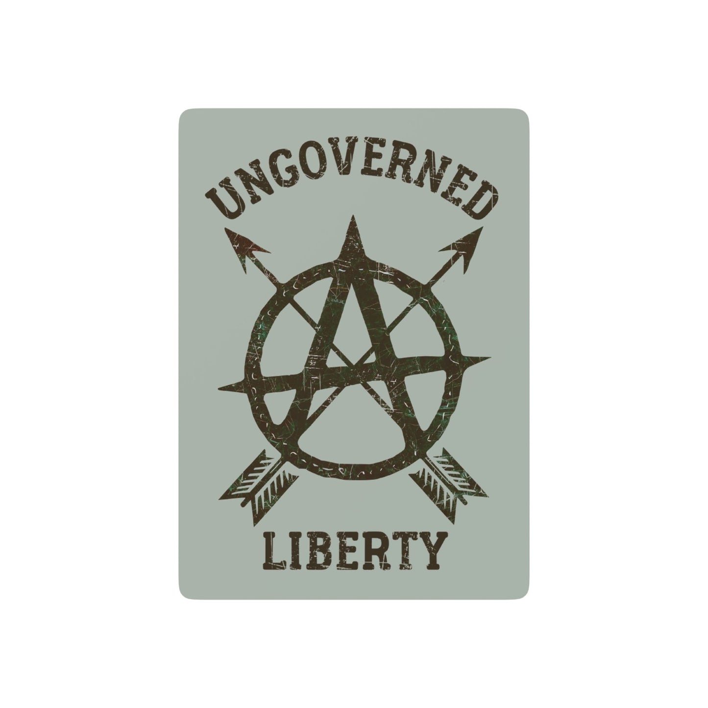 "Ungoverned Liberty", Political Playing Cards (Ash Grey)