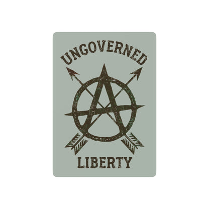 "Ungoverned Liberty", Political Playing Cards (Ash Grey)