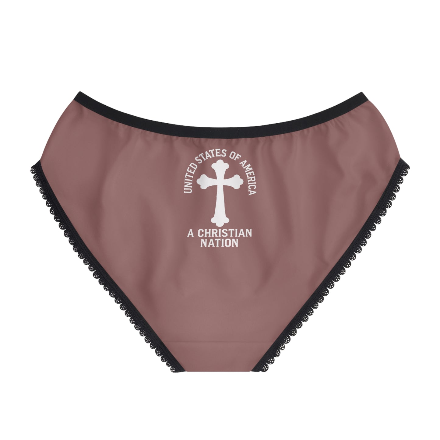 "USA - A Christian Nation" #04, Women's Briefs (Copper Rose)