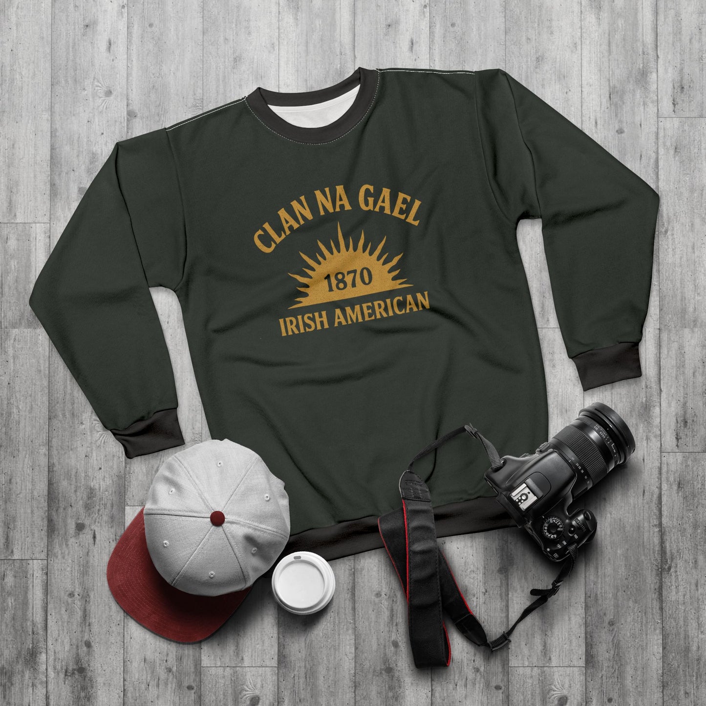 "Clan na Gael - Irish American", Unisex Sweatshirt (Túath Green)