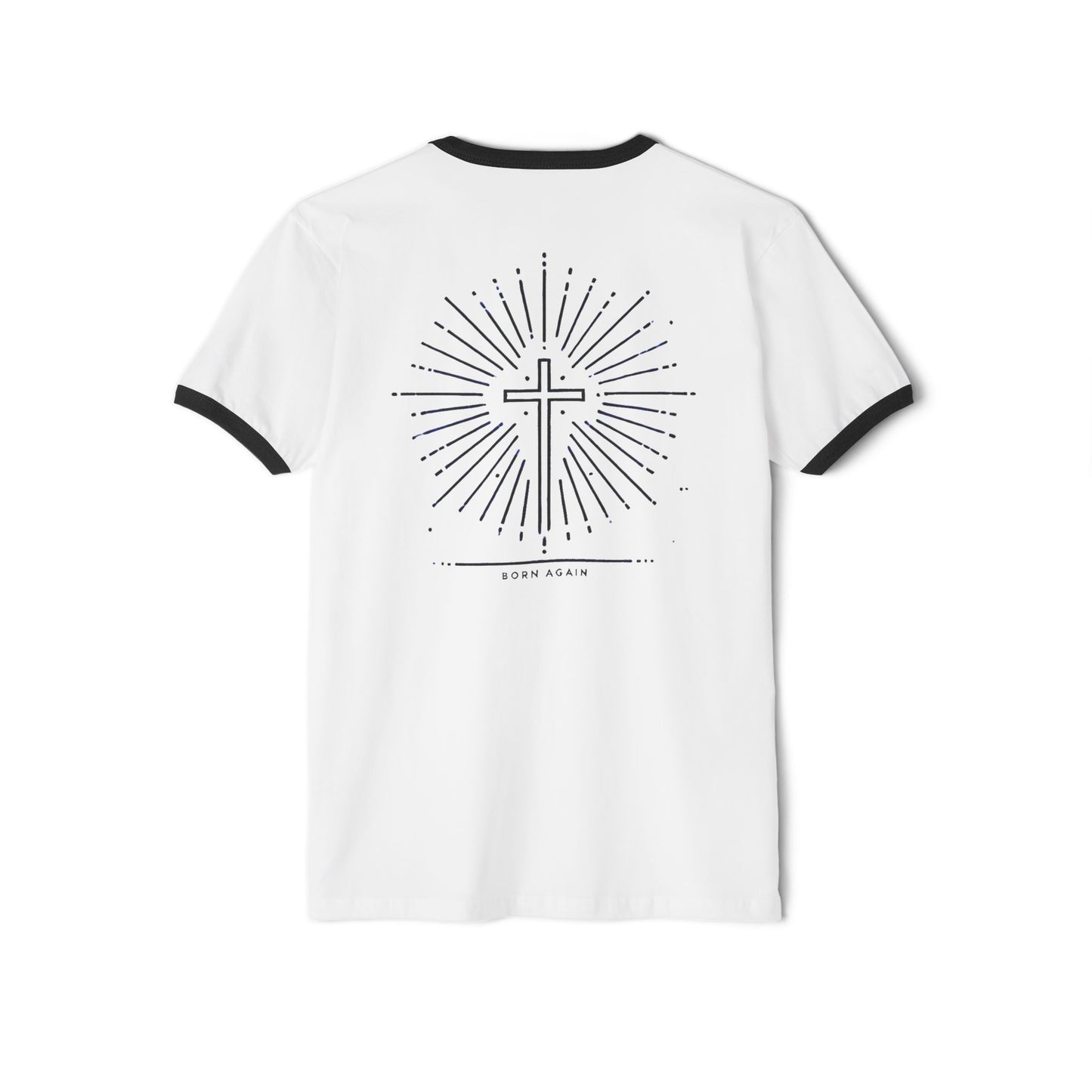 "Born Again", Unisex Ringer Cotton T-Shirt
